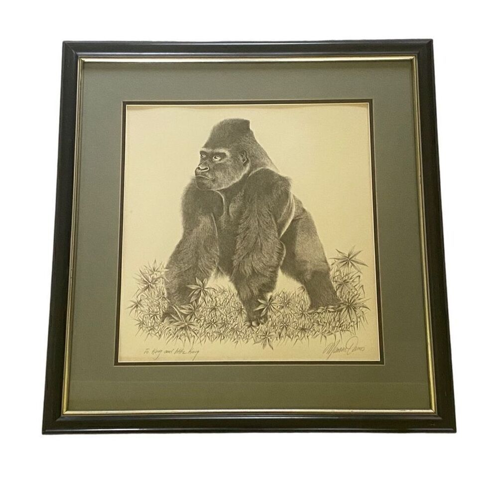 King Kong  Etching Print signed Warren Davis 23” x 23”